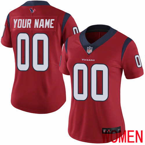 Limited Red Women Alternate Jersey NFL Customized Football Houston Texans Vapor Untouchable->customized nfl jersey->Custom Jersey
